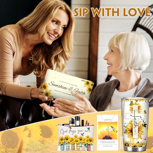 Christian Gifts For Women Faith, Sunflower Birthday Gifts For Women, Inspirational, Religious, Faith, Get Well Soon, Gift For Mom, Wife, Friend, Sister, Mothers Grandma- Gift box
