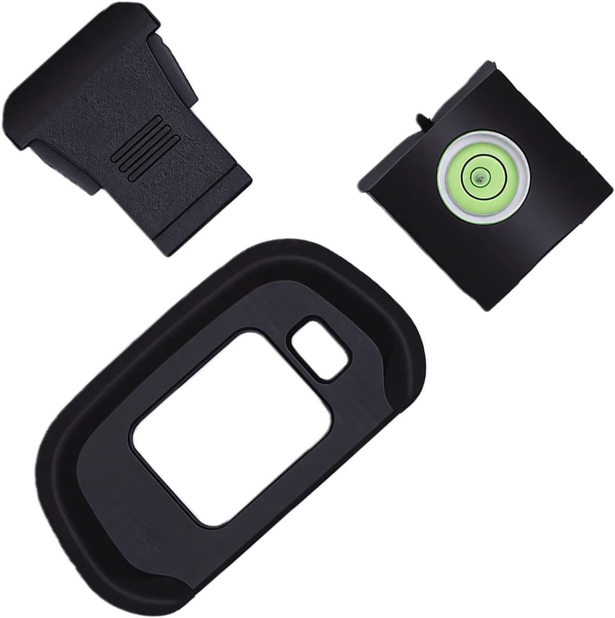 R7 Bewinner Viewfinder Eyecup & Hot Shoe Cover | Soft Silicone Kit with Bubble Level for Camera