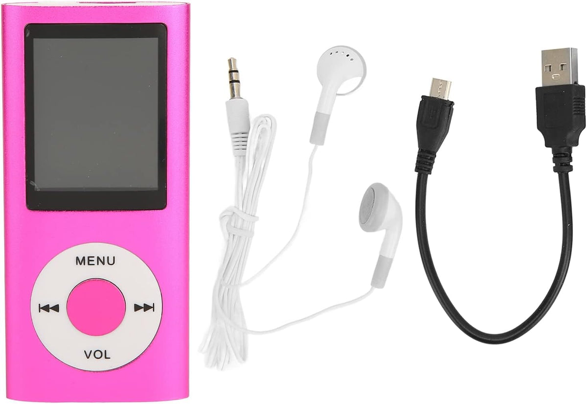ASHATA MP3 1.8in MP4 Bluetooth Player with LCD, HiFi Sound, Playback, Memory Card Support, Portable Music Player