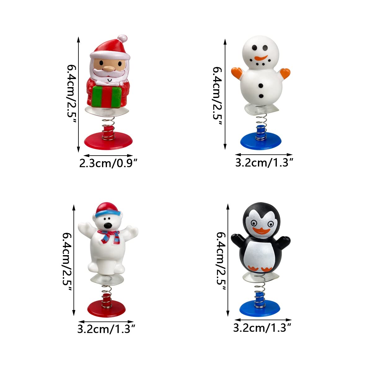 QINGQIU 24 PCS Christmas Jumping Popper Toys for Kids Boys Girls Christmas Stocking Stuffers Party Favors Gifts Games