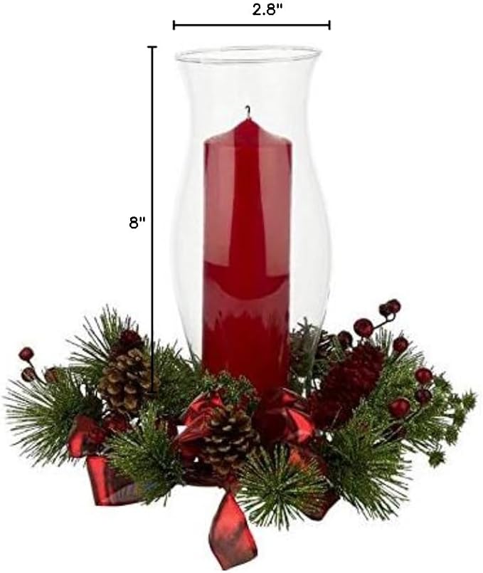 3 X 8 Inch Pillar Candles Set of 12 Bulk Event Pack Round Unscented Premium Wax Pillar Candles for Wedding, Spa, Party, Birthday, Holiday, Bath, Home Decor and Christmas Decors (3X8, Red)