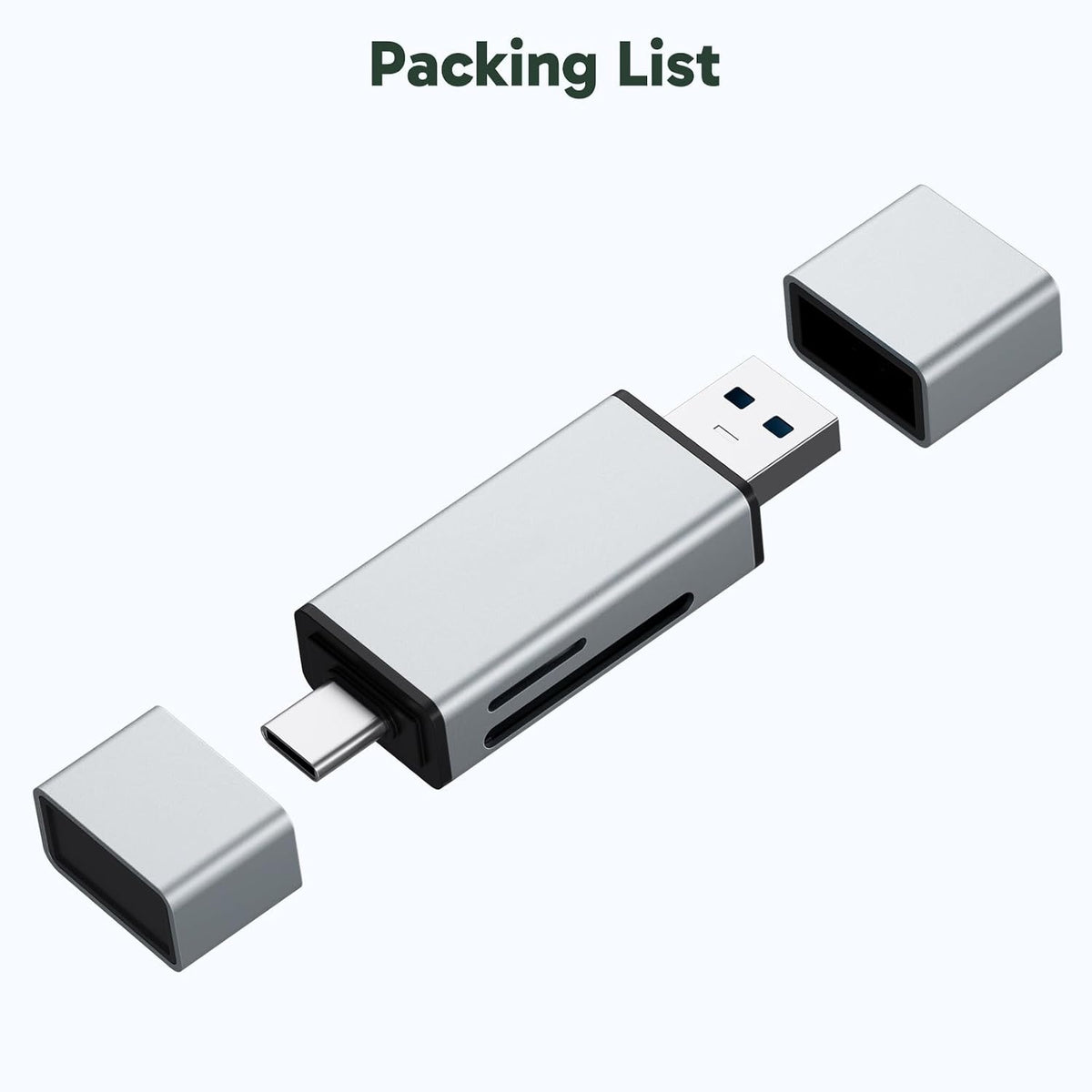 AKASO 3.0 SD Card Reader - USB Type C to Micro SD Card Adapter, Memory Card Reader for SD/Micro SD/SDHC/SDXC Card