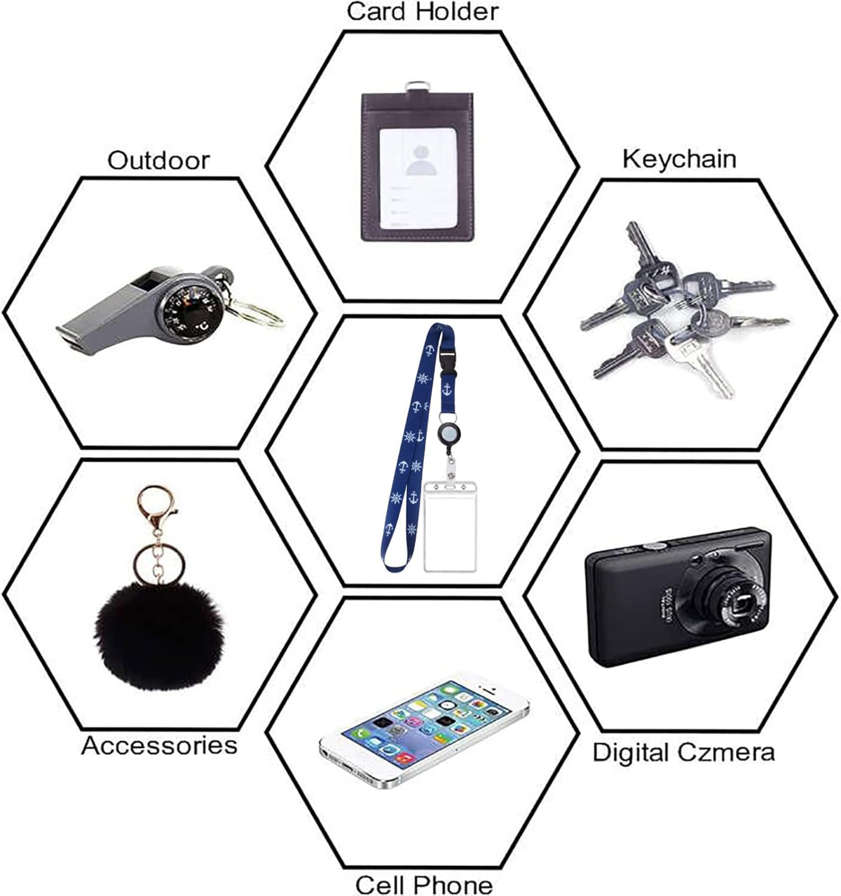 Skiennix Retractable Waterproof Lanyard - ID Badge Reel Holder with Detachable Buckle | Cruise Essentials (4 Colors)