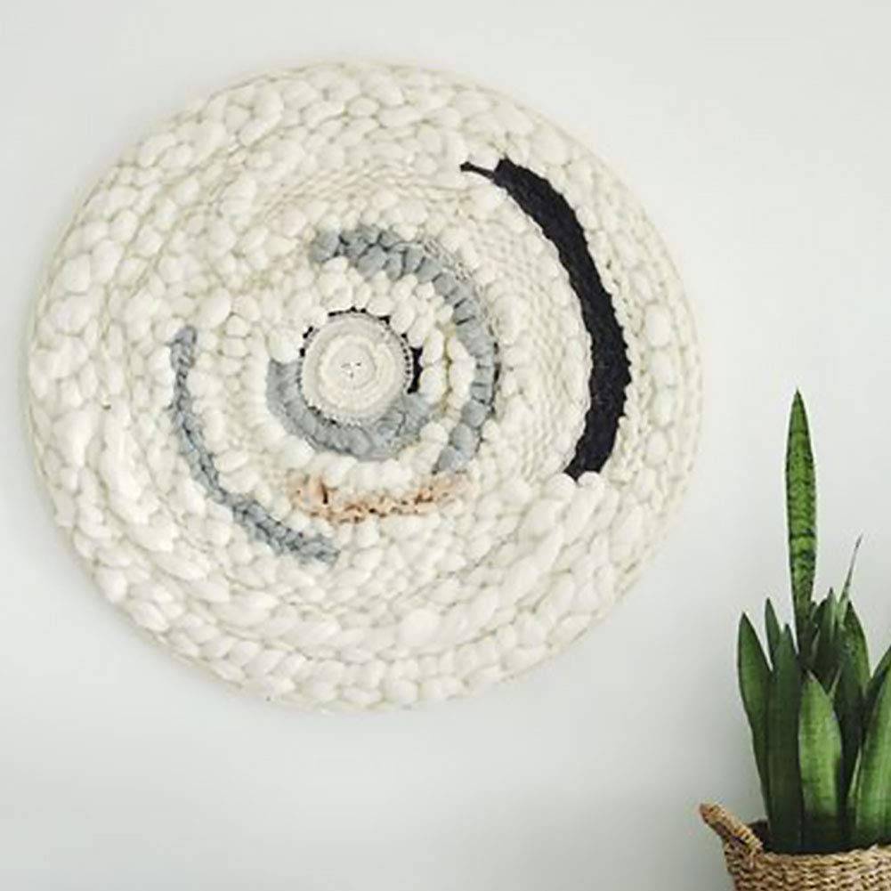 Handmade Weaving Machine, Multifunctional Round Wooden Machine Tools Knitting Loom DIY Handmade Household Weaving Machine for Knitting Coaster and Vintage Style Network(Diameter:11.4inch)