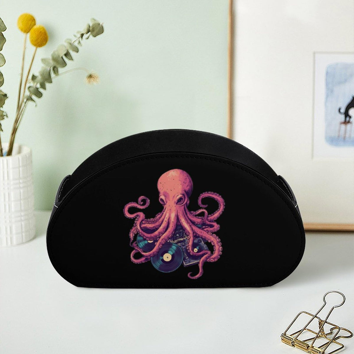 DJ Octopus Remote Control Holder with 5 Compartments Caddy Desktop Organizer for Home Office