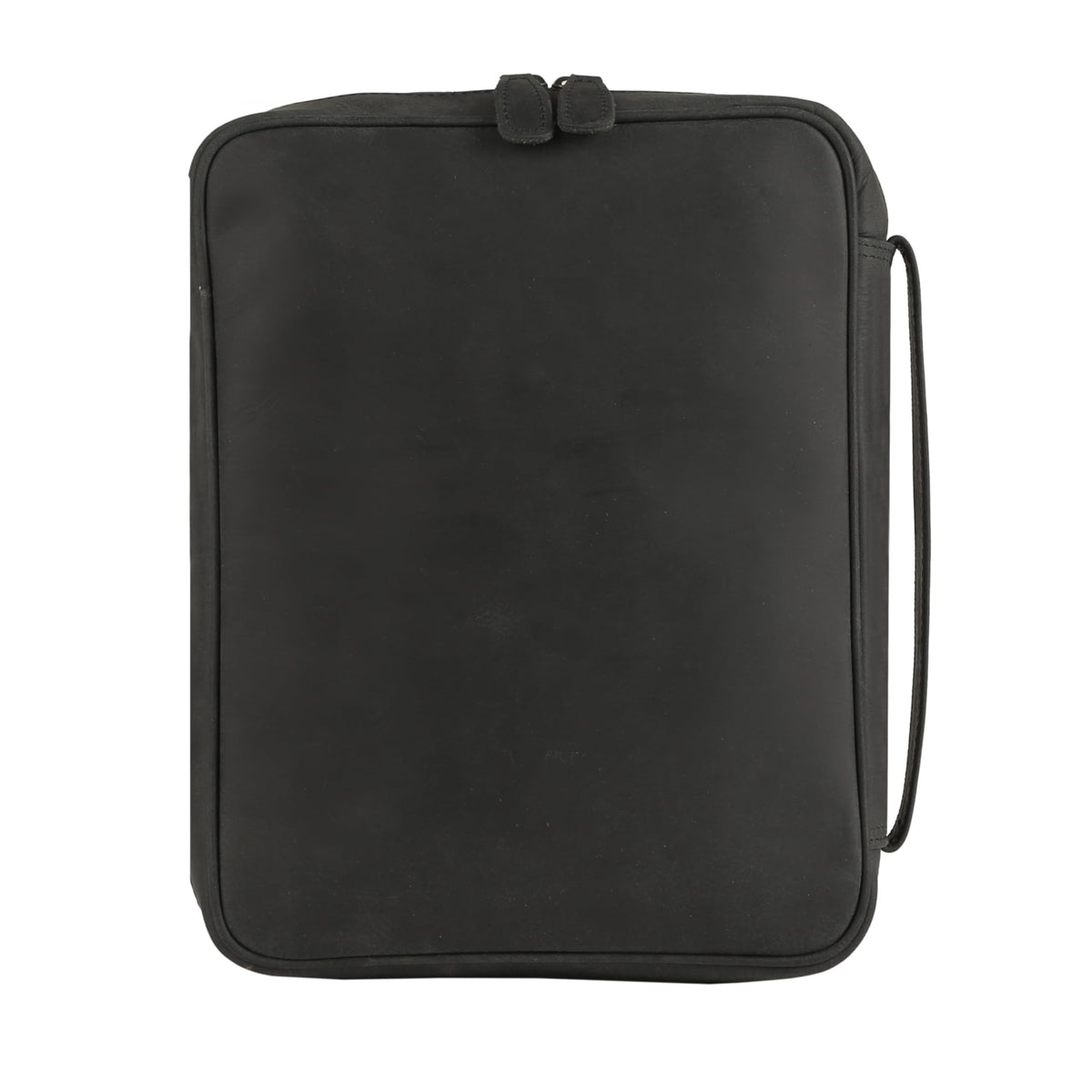 Leather Bible Cover for Men & Women – Zippered Bible Case with Handle, Note & Pen Organizer – Fits Large Study Bible – 11.5x8.5 Inch (Black)