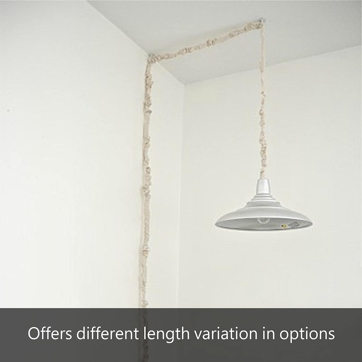 Aspen Creative 15013-21A, 6' Wheat Faux Silk Fabric Cord & Chain Cover, Easy to Install for Lighting Fixture, Cable