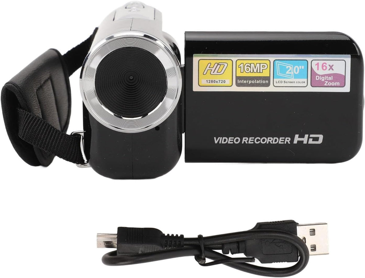 Aoaoy 16MP 1080P 16X 2.0inch 1/4 Inch Camcorder Digital Zoom Rotatable Screen Anti Shake USB Port Threaded Hole Video