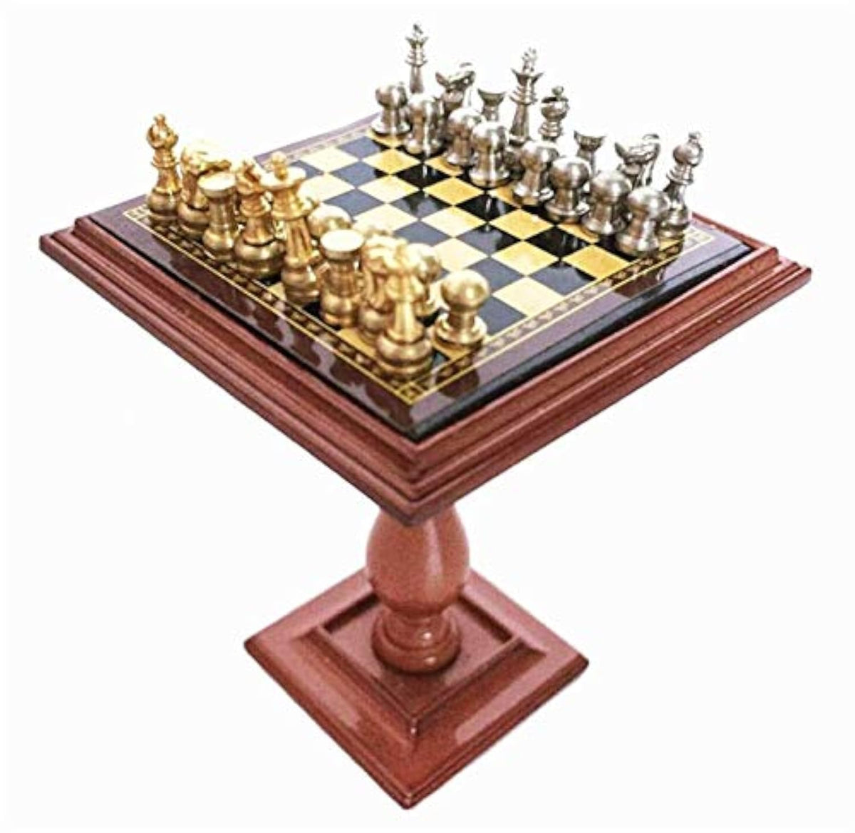 EatingBiting 1:12 Dollhouse Miniature Furniture Accessories Chess Table Magnet Chess Pieces for Mini Room Decoration