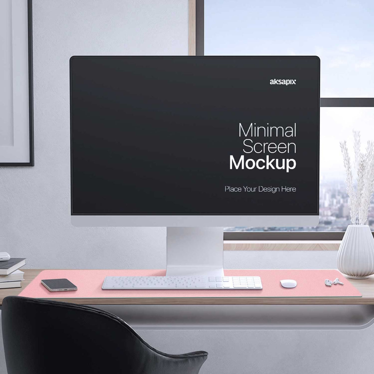 Desk Mat Large Protector Pad - Multifunctional Dual-Sided Office Desk Pad,Smooth Surface Soft Mouse Pad, Waterproof Desk Mat for Desktop, Pu Leather Desk Cover for Office/Home(Pink, 36" x 17")