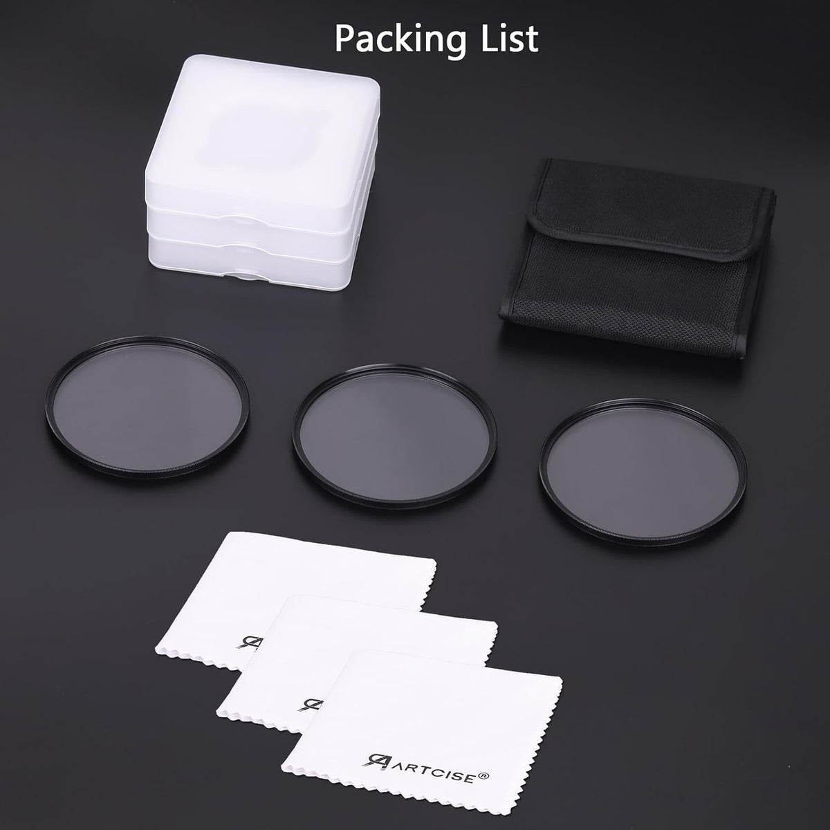 ARTCISE 4+6+8 Set (67mm) Star Filter Kit: Point Cross Screen Lens Filters with Pouch for DSLR/Mirrorless Cameras