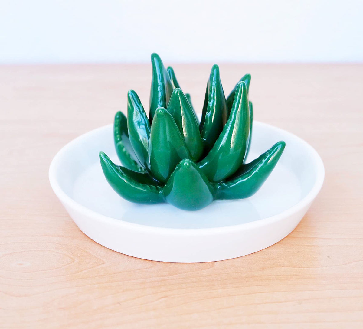 PUDDING CABIN Succulent Ring Holder Dish Cactus Gift for Women Birthday Gift for Mom Friend Bridesmaid Wedding Christmas Valentines Housewarming Gift, Decorative Cacti Decor for Home Gifts