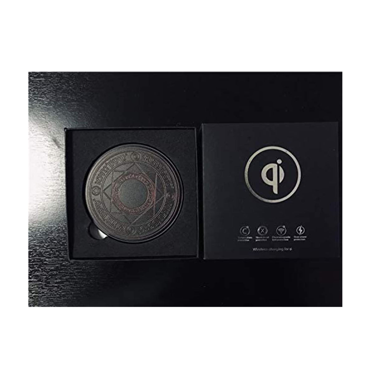 Omio Glowing Magic Array Wireless Charger Ultra Slim 10W Qi Wireless Fast Charger Charging Pad for iPhone 17 Pro Max/16/15/14/13/12 Pro Max/Galaxy Z Flip 7//Z Fold 7/ S24 Ultra/S23/S22 More Qi Devices