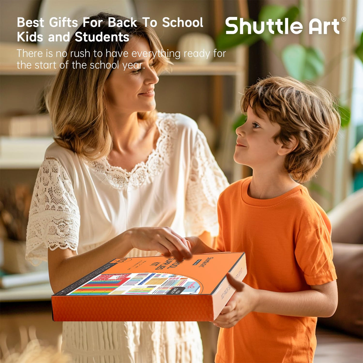 Shuttle Art 102 PCS Back to School Supplies Kit, School Supply Box for Grades K-5, School Supplies for Kids and Students, Including Pencils, Pens, Markers, Erasers, Notebooks, Folders and More
