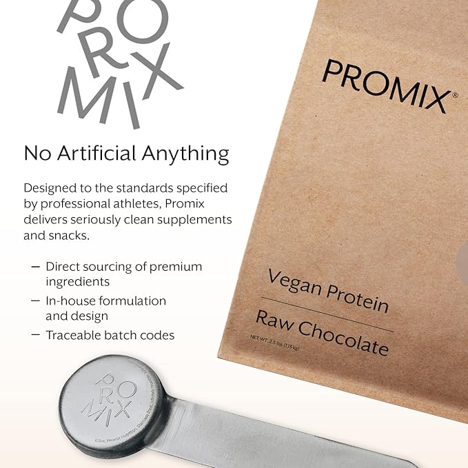 ProMix Nutrition Plant-Based Vegan Protein Powder, Raw Chocolate - Pea Protein & Vitamin B-12 - Post Workout Fitness & Nutrition Shakes, Smoothies, Baking & Cooking Recipes - 5 Pound (Pack of 2)