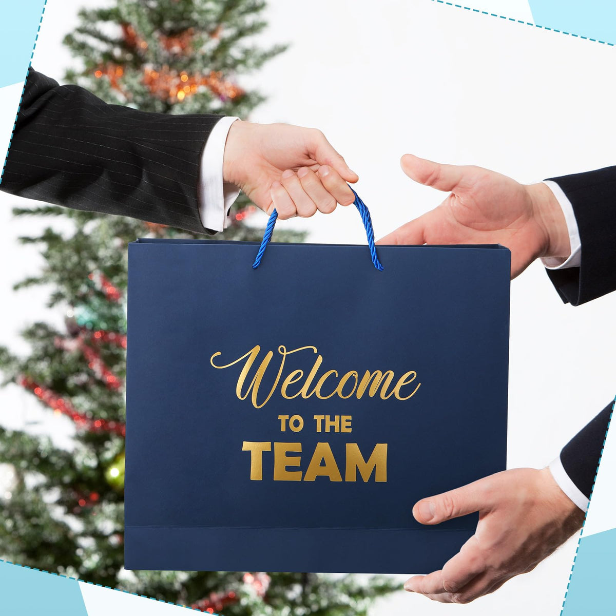 Thenshop Set of 5 New Employee Welcome to The Team Gift Sets Notebook Pen and Tumbler Welcome to The Team Box Employee Appreciation Gift Sets for New Worker Men Women Office(Blue)