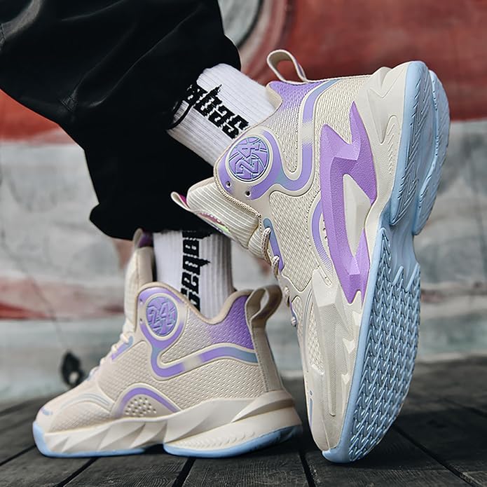 Boys Basketball Shoes Breathable Indoor Athletic Shoes Youth Outdoor Fashion Sneakers Comfortable Basketball Shoes for Girls