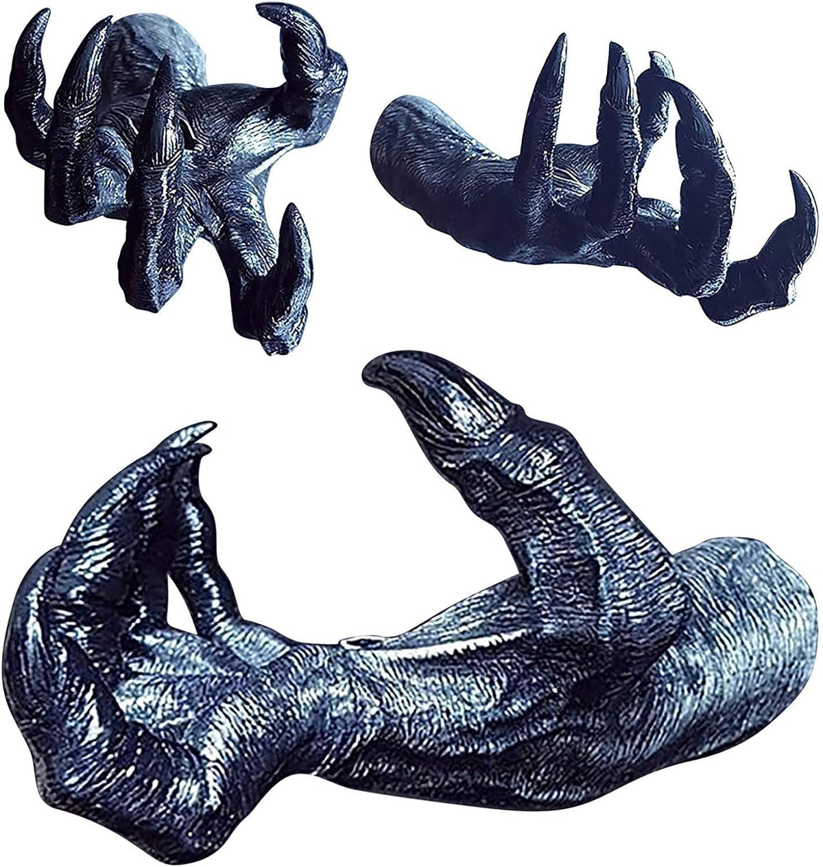 YOWOY Witch's Demon Hand Wall Hanging Statues,Aesthetic Art Sculpture, Resin Retro Art Hanging Design Mounted Hang Decoration Creative Props for Living Room (Black Medium Size)