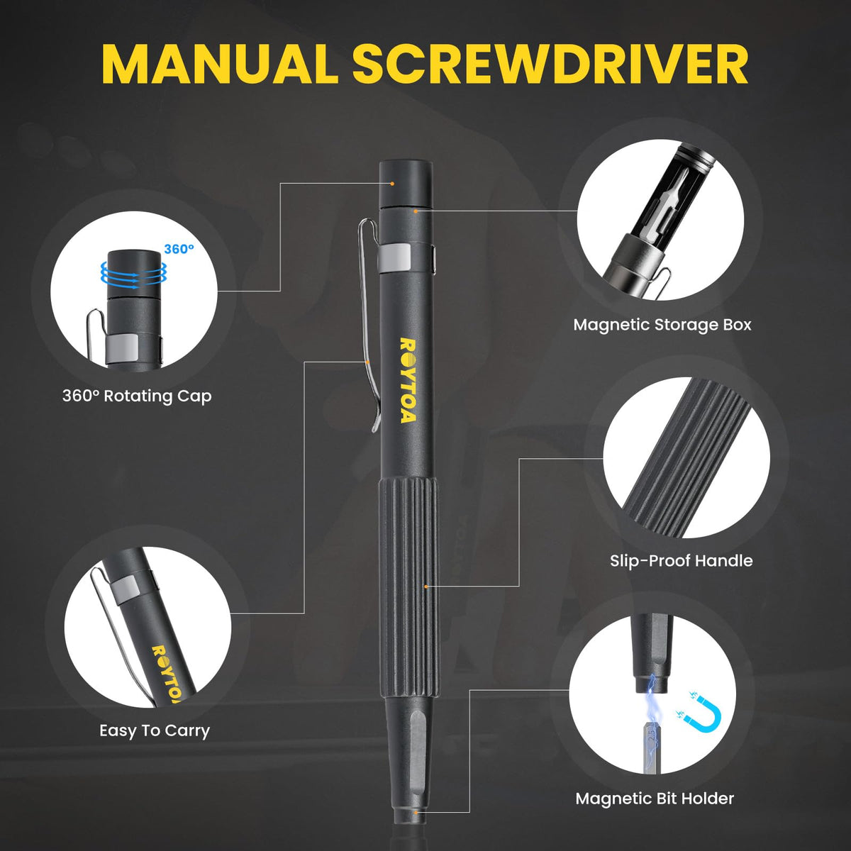 Mini Electric Screwdriver Set 3.7V, Precision Electric Screwdriver Cordless 80-in-1, 4 Torque Settings, 60 S2 Metal Bits, Magnetic Storage, Repair Tool for Electronics Watch Laptop Clocks Cameras