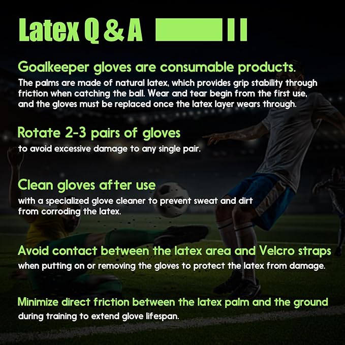 Youth&Adult Goalie Goalkeeper Gloves with Finger Protection Breathable Soccer Gloves with Strong Grips,6 Colors,Sizes 7-10