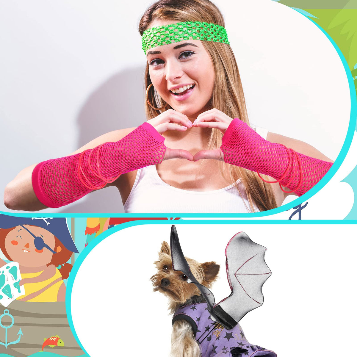 Landhoow 33 Pcs Funny Photo Booth Party Assorted Photo Booth Kit Props Costume Accessories Set, Captain Hat Funny Glasses for Wedding Props Birthday Parties Family Photos Booths Carnival Party