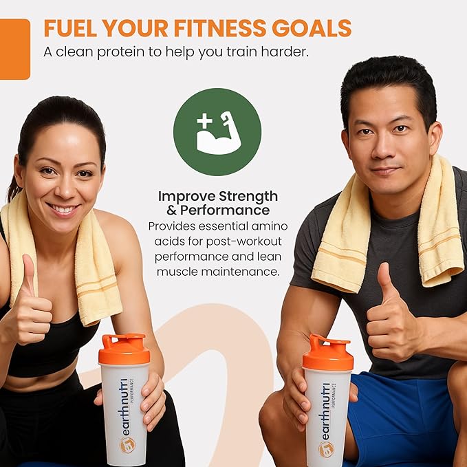EarthNutri - Egg White Protein Powder Supplement for Pre, Intra or Post Workout, 26g of Protein Per Serving, Supports Muscle Strength & Recovery, No Artificial Additives - Vanilla 20 Servings (640g)
