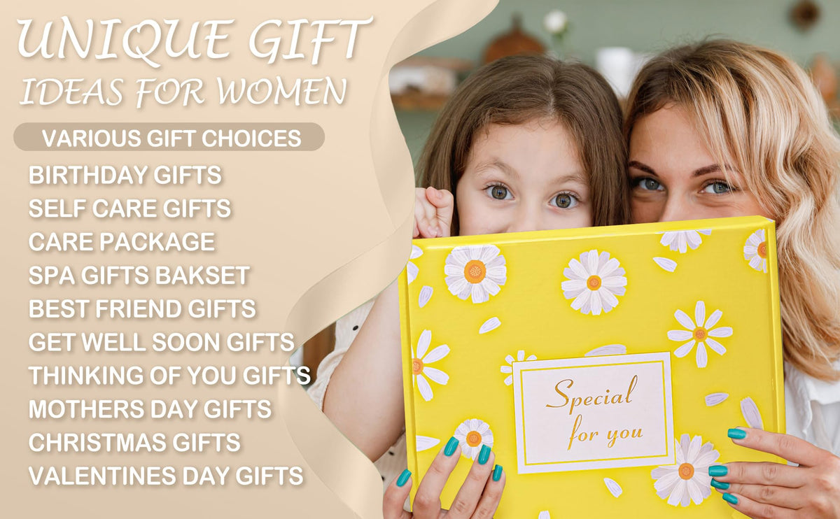 Self Care Gift Basket: Luxury Spa Box for Ultimate Relaxation | Perfect Birthday or Get Well Soon Care Package for Her, Women, Wife, Sister, Teen Girls