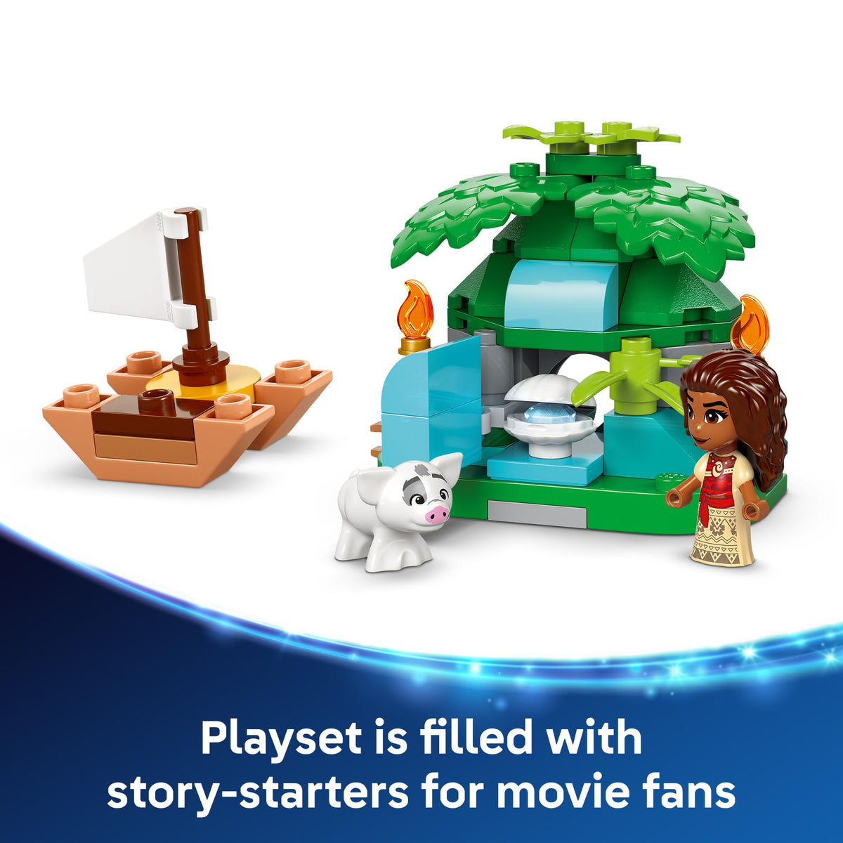 LEGO Disney Moana's Island Fun Building Toy Playset - Princess Moana Toy for Kids, Girls and Boys, Ages 5+ - with 2 Disney Micro-Dolls and Pua Animal Figure - Gift Idea for Birthdays - 43260