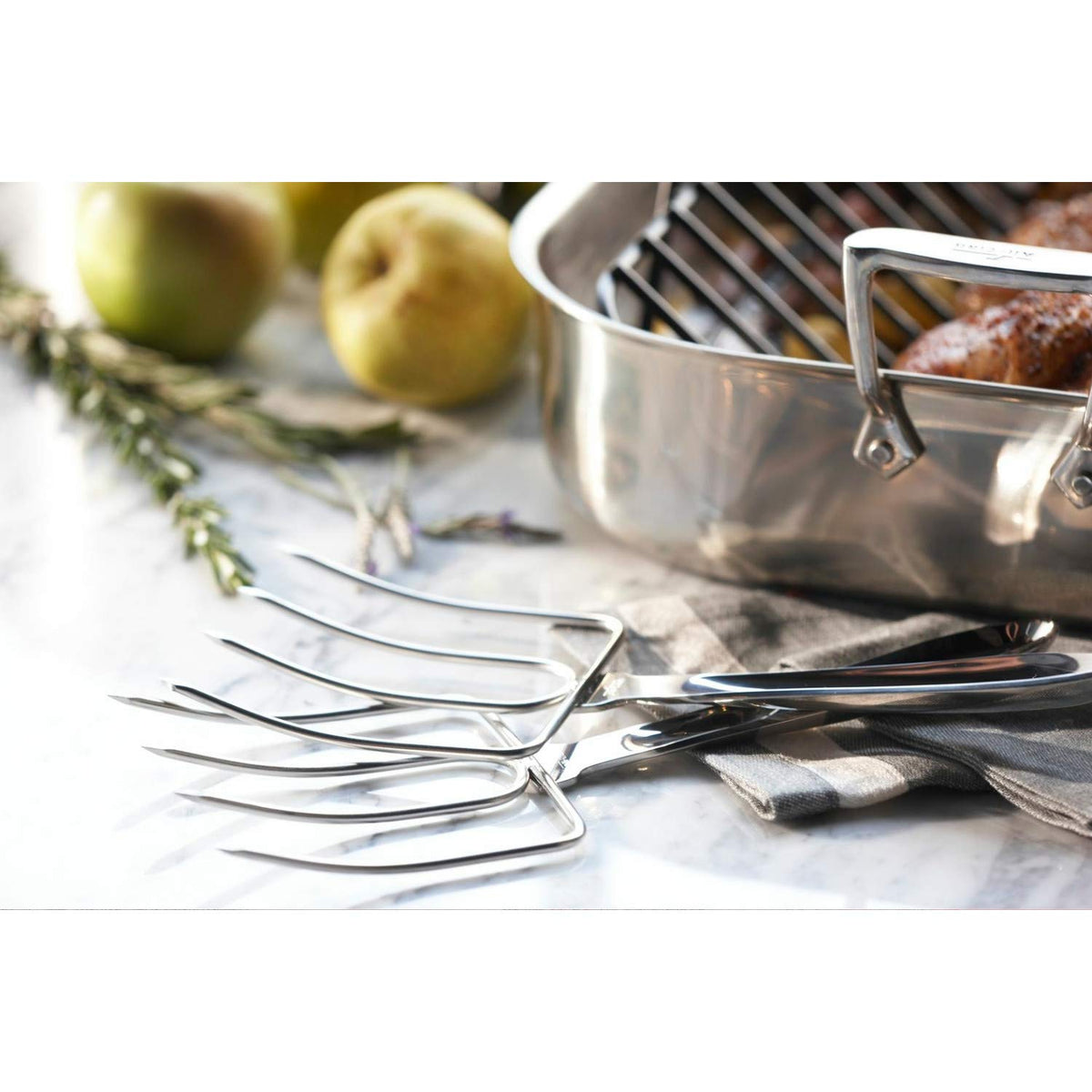 All-Clad Specialty Stainless Steel Kitchen Gadgets 2 Piece Set, Turkey Forks Kitchen Tools, Kitchen Hacks Silver