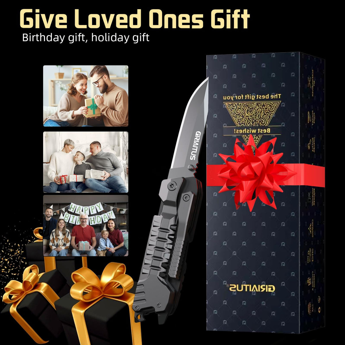 Multi-Tool Gifts for Men, Christmas Stocking Stuffers for Dad from Daughter Son, Multitool Knife 17 in 1 EDC Gear Cool Father Unique Birthday Gifts for Him Husband Boyfriend Grandpa Camping Essentials