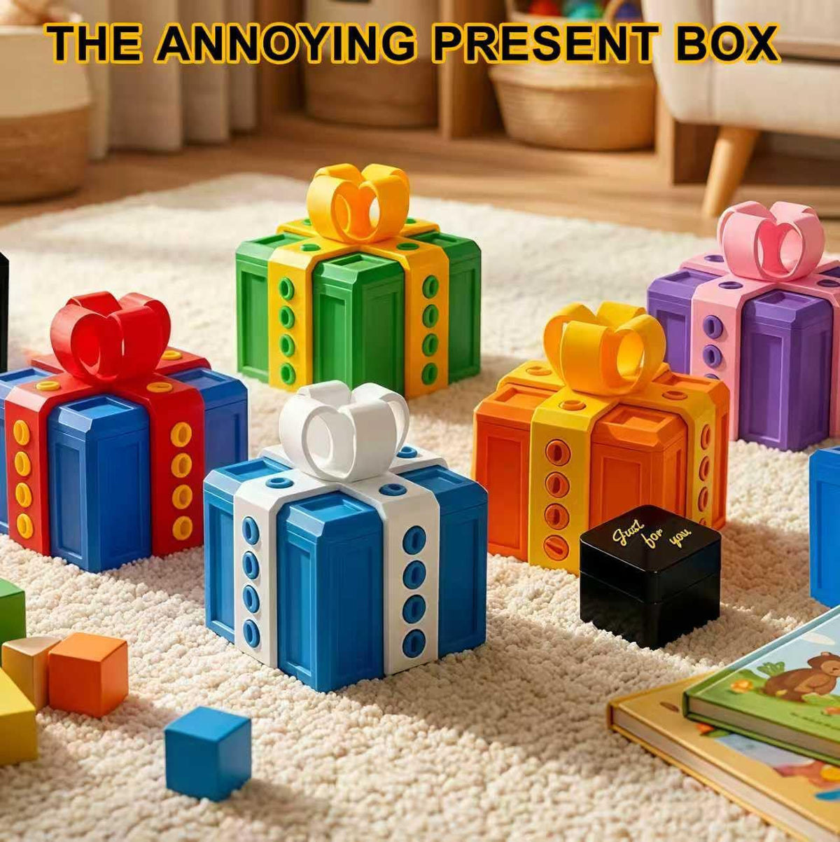 Shelprojsu Funny Valentines Day Gifts/Prank Box with Finger Gift Box/Surprise Box with Finger/Annoying 3D Printed Screw Gifts Boxes Ideal Gift for Lovers Birthday,Christmas,Halloween (Color/E)