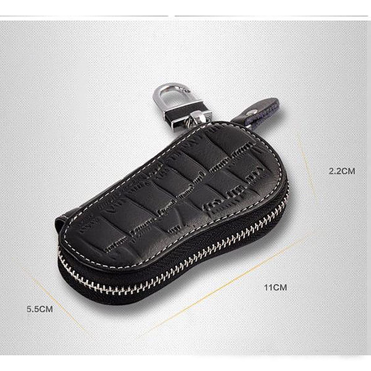 EUUDROBY Key Case Universal Remote Control Large Capacity Key Bag Waist Hanging Men's Leather Material Car Key Bag Daily Use