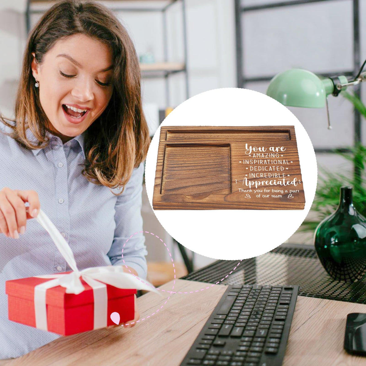 Team Appreciation Gifts for Employees, You Are Incredibly Appreciated Gifts Desk Self-Stick Note Pad Holders, Thank You Gift for Staff Friends Team Healthcare Worker Coworker Sticky Notes Holder EDP12