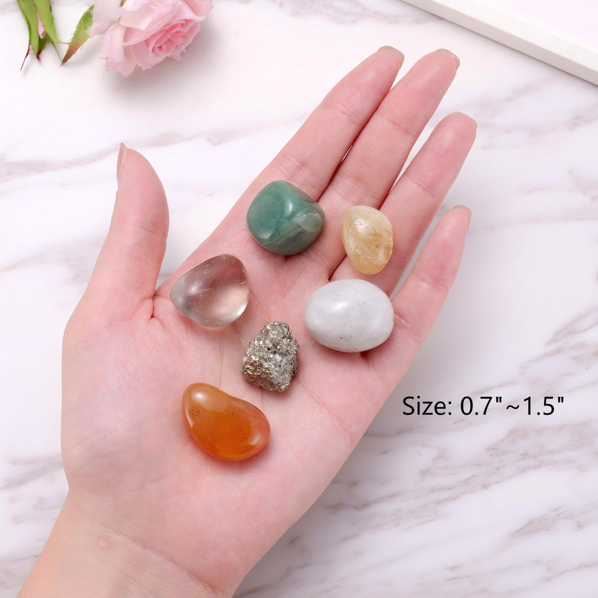 New Beginnings Crystal Set for Women, 6 Natural Healing Crystals for Fresh Start and New Chapter, Spiritual Encouragement Stones for Graduation Divorce New Job Moving Away Gift