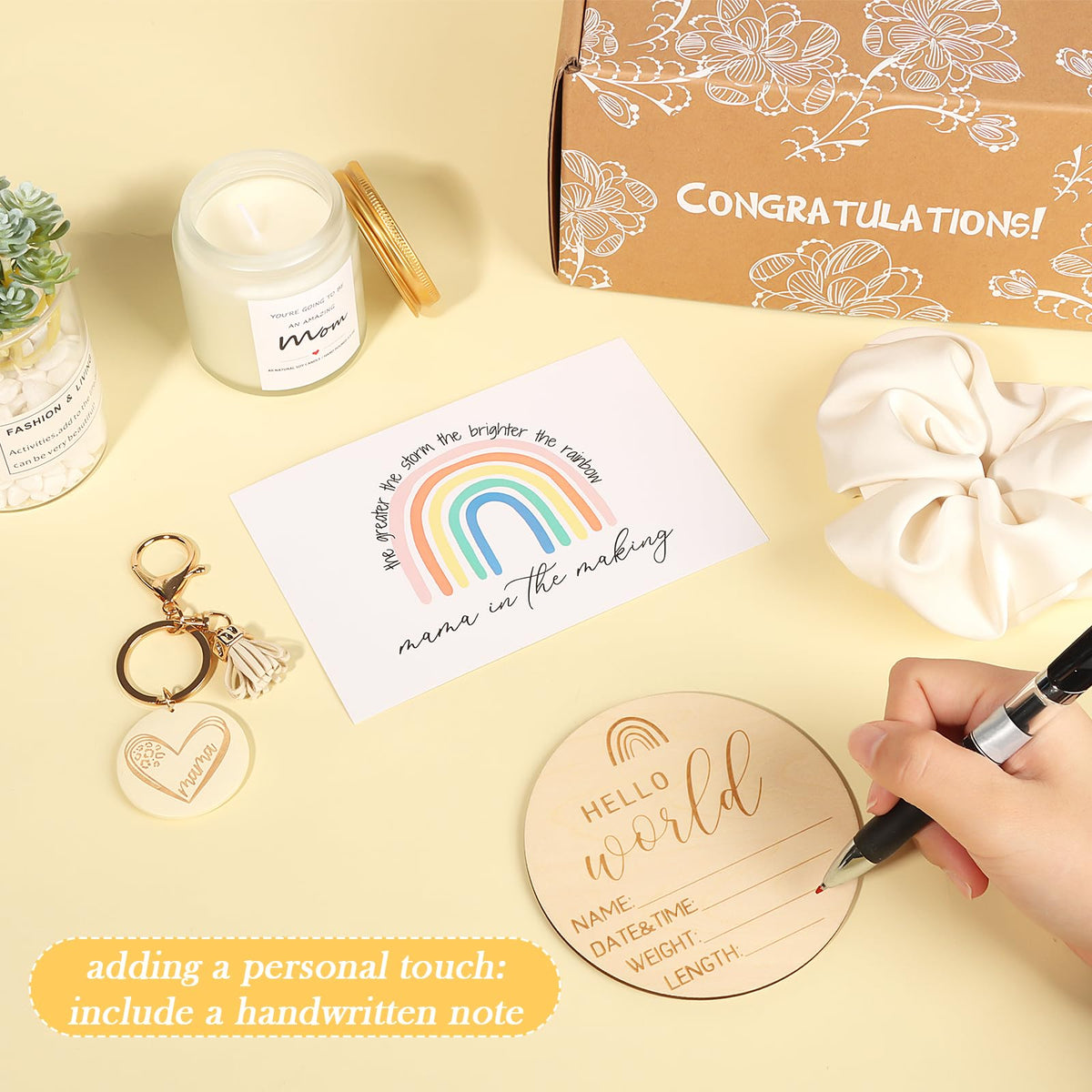 New Mom Gifts Box, Pregnancy Gifts for Expecting Mom, Gift Basket for Girls Boys, Postpartum Gifts for First Time Moms, Cool Gifts for New Mom After Birth, New Mom Care Package After Baby