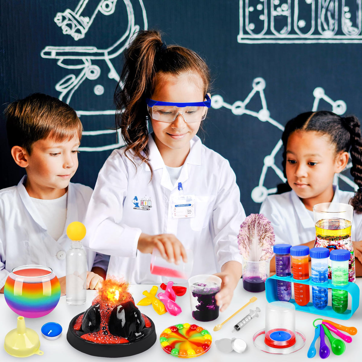 Kuovei Science Kit for Kids,120 Science Lab Experiments,Scientist Costume Role Play STEM Educational Learning Scientific Tools,Birthday Gifts and Toys for 6 7 8 9 10-12 Years Old Boys Girls Kids