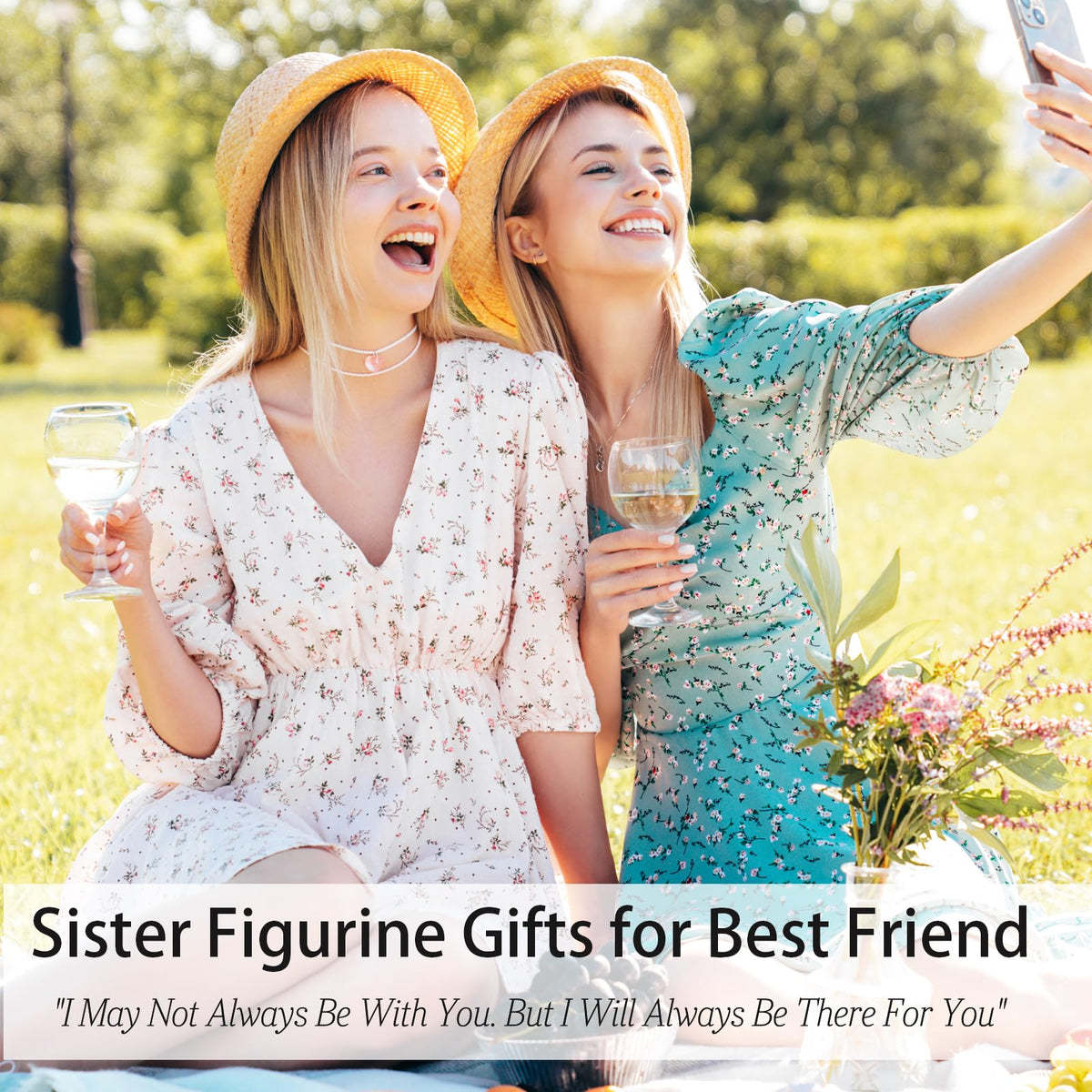 GemsLives Sister Birthday Gifts from Sisters,Sister Birthday Gifts Figurines,Bestie, Friendship Gifts for Christmas, Mother's Day, Sisters Day
