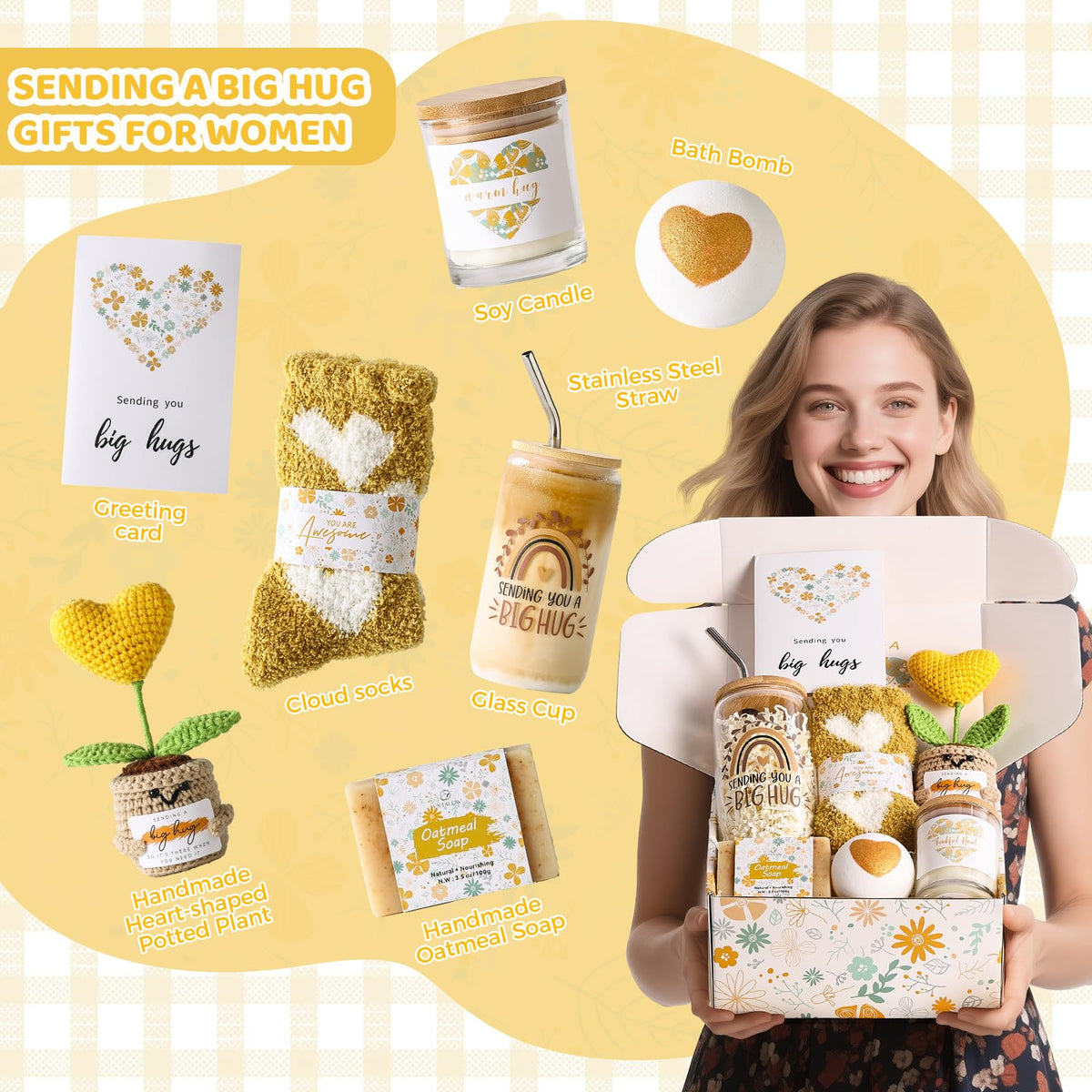 Self Care Gifts for Women,Unique Birthday Gifts for Women,Get Well Soon Gift Baskets,Care Package Thinking of You Sympathy Inspirational Mothers Day Gifts for Women Wife Friends Teenage Girls