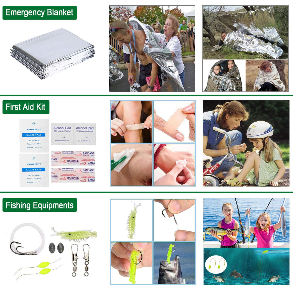Survival Kit 35 in 1, First Aid Kit, Survival Gear, Christmas Birthday Gifts for Men Boyfriend Him Husband Camping, Hiking, Hunting, Fishing1