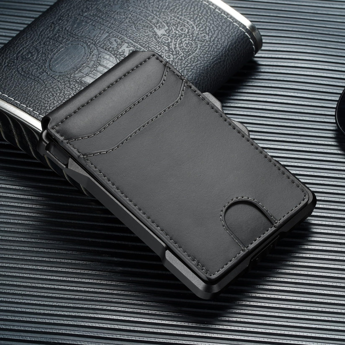 furid Smart Wallet For Men Slim: Rfid Minimalist Pop Up Wallets with Money Clip Metal Credit Card Holder - Gifts for Husband Father at Birthday Anniversary