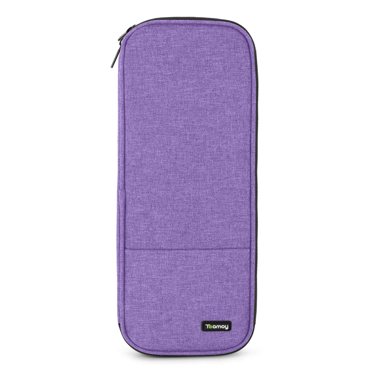 Teamoy Knitting Needles Case (Up to 14''), Travel Organizer Storage Bag for Knitting Needles, Tunisian Crochet Hooks and Accessories, Purple