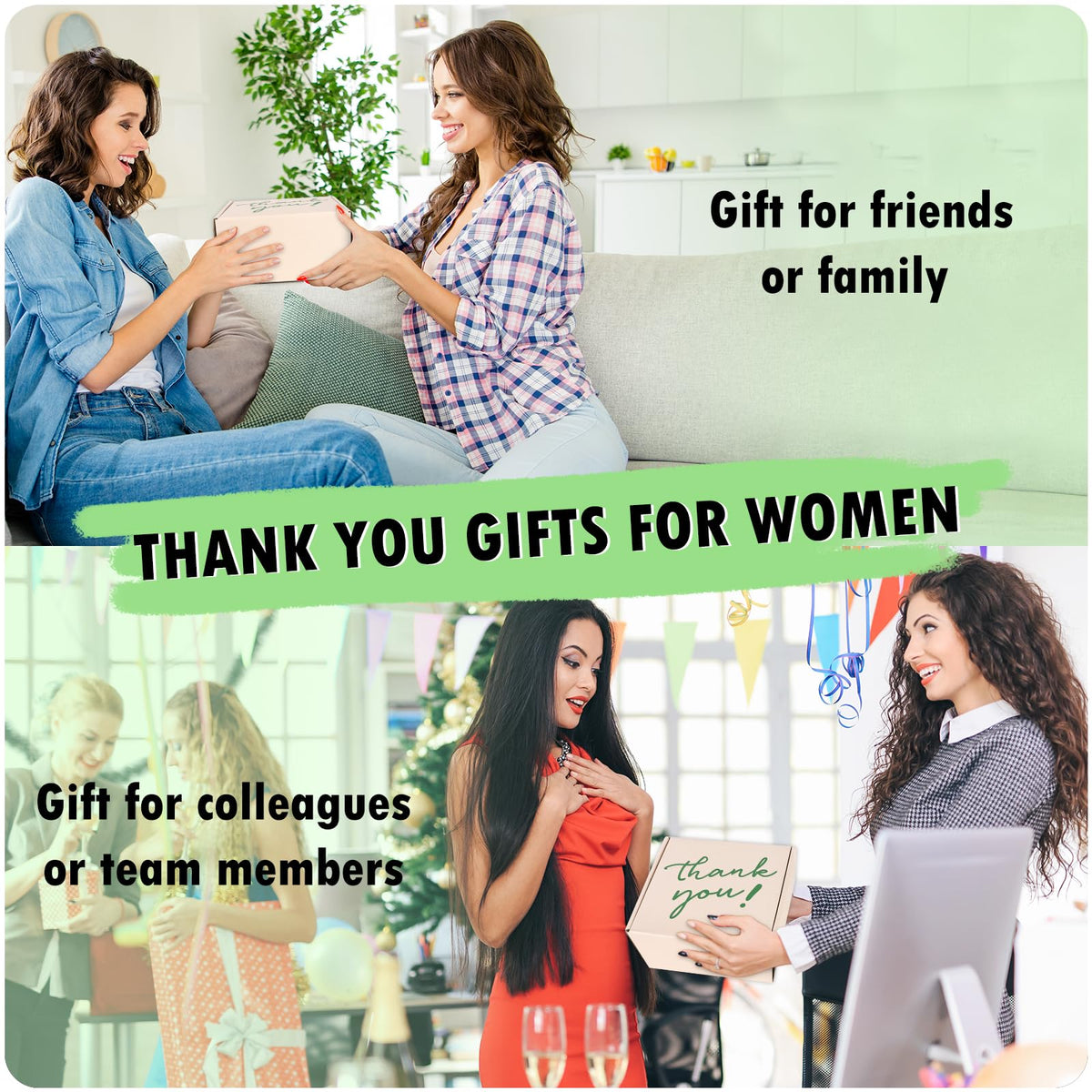 iAOVUEBY Thank You Gift Baskets for Women, Employee Appreciation Gifts, 8PCS Thank You Gift Box with Tumbler & Spa Set, Gift for Coworkers, Teacher, Boss, Secretary, Nurse, Front Desk