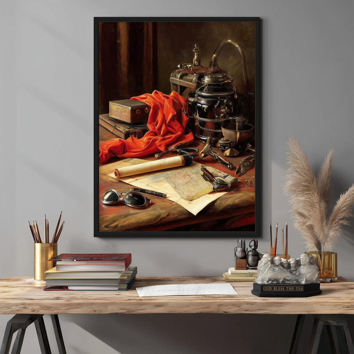 Trumpmore Mount Trumpmore Statue | Collectible Donald J. Trump Sculpture | Constitution Inscription on Back | Trump Bust for Desk, Shelf, or Cabinet | Political Memorabilia & Presidential Gift Idea