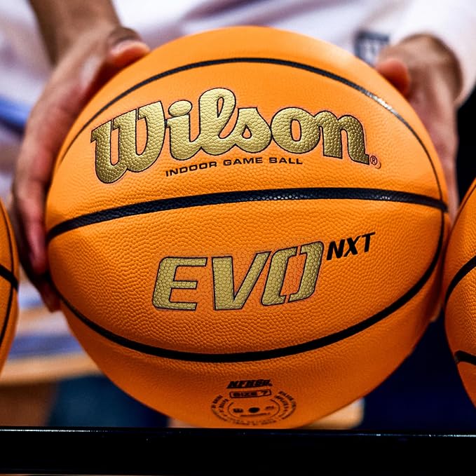 WILSON NCAA Evo NXT Official Indoor Game Basketballs - Sizes 6 and 7