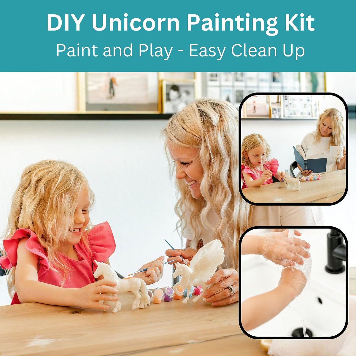 Unicorn Painting Kit for Girls - STEM Certified Unicorn Craft for Girls Ages 4-6 & up- Paint Your Own Arts and Crafts Includes 2 DIY Headbands & 8 Kids Painting Crafts for Fun Screen-Free Play