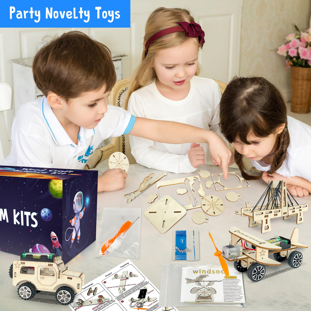 LINAYE 24 Packs STEM Kits for Kids, 6 in 1 Treasure Box Toy Stem Projects Crafts for Kids Age 8-12 Valentines Gifts for Classroom Science Birthday Party Favors Gifts for Boys Girls Ages 8 9 10 11 12