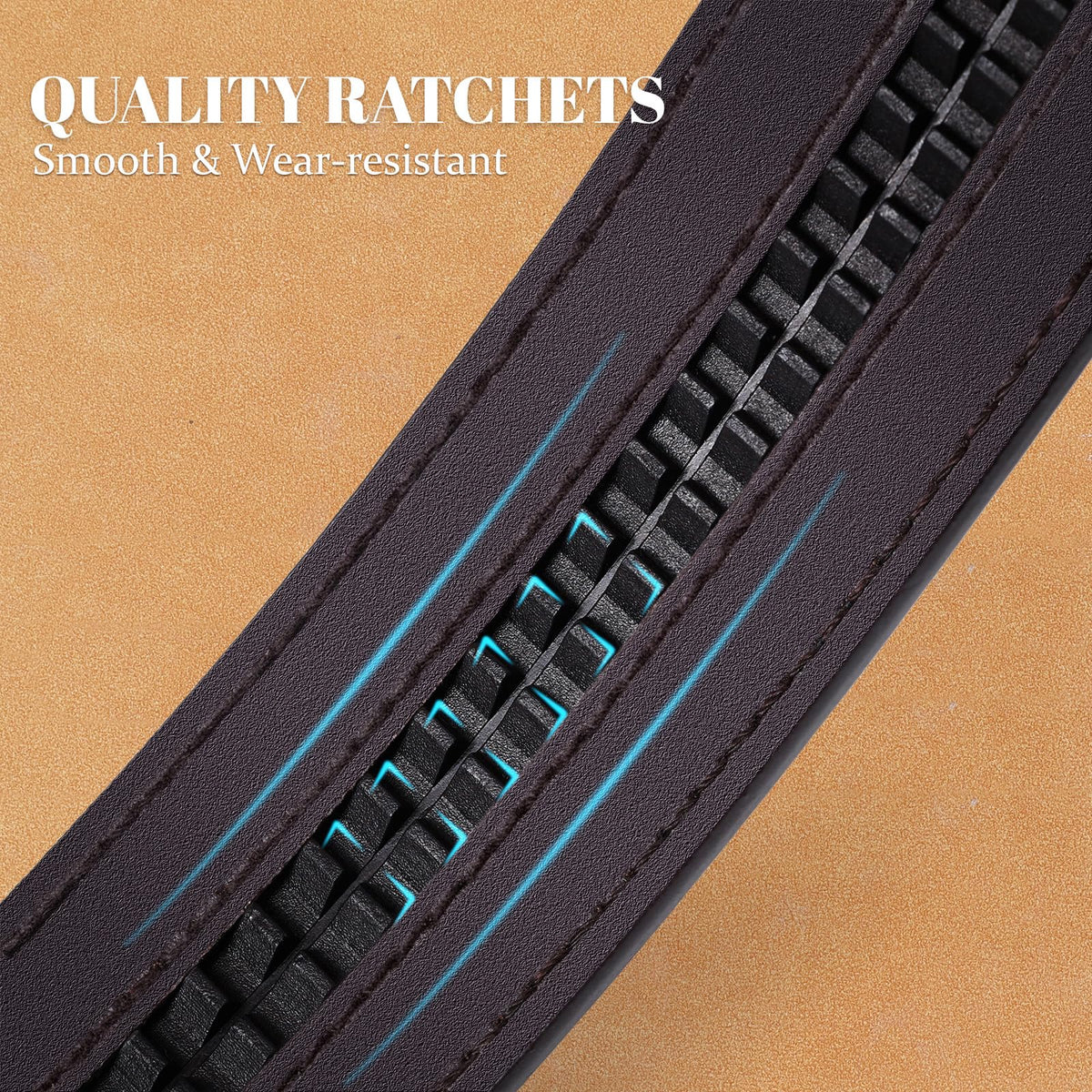 SANSTHS Western Cowboy Ratchet Belts for Men Women Leather Cowboy Belt with Automatic Western Buckle for Jeans Gifts, Golden Bull/Brown