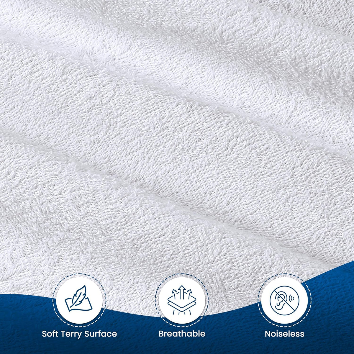 Twin XL Size Mattress Protector Waterproof 14 Pack, Premium 200 GSM Terry Mattress Cover, Soft & Breathable Bed Cover, Fitted Sheet Style Stretchable Deep Pockets 15" by Utopia Bedding (White)