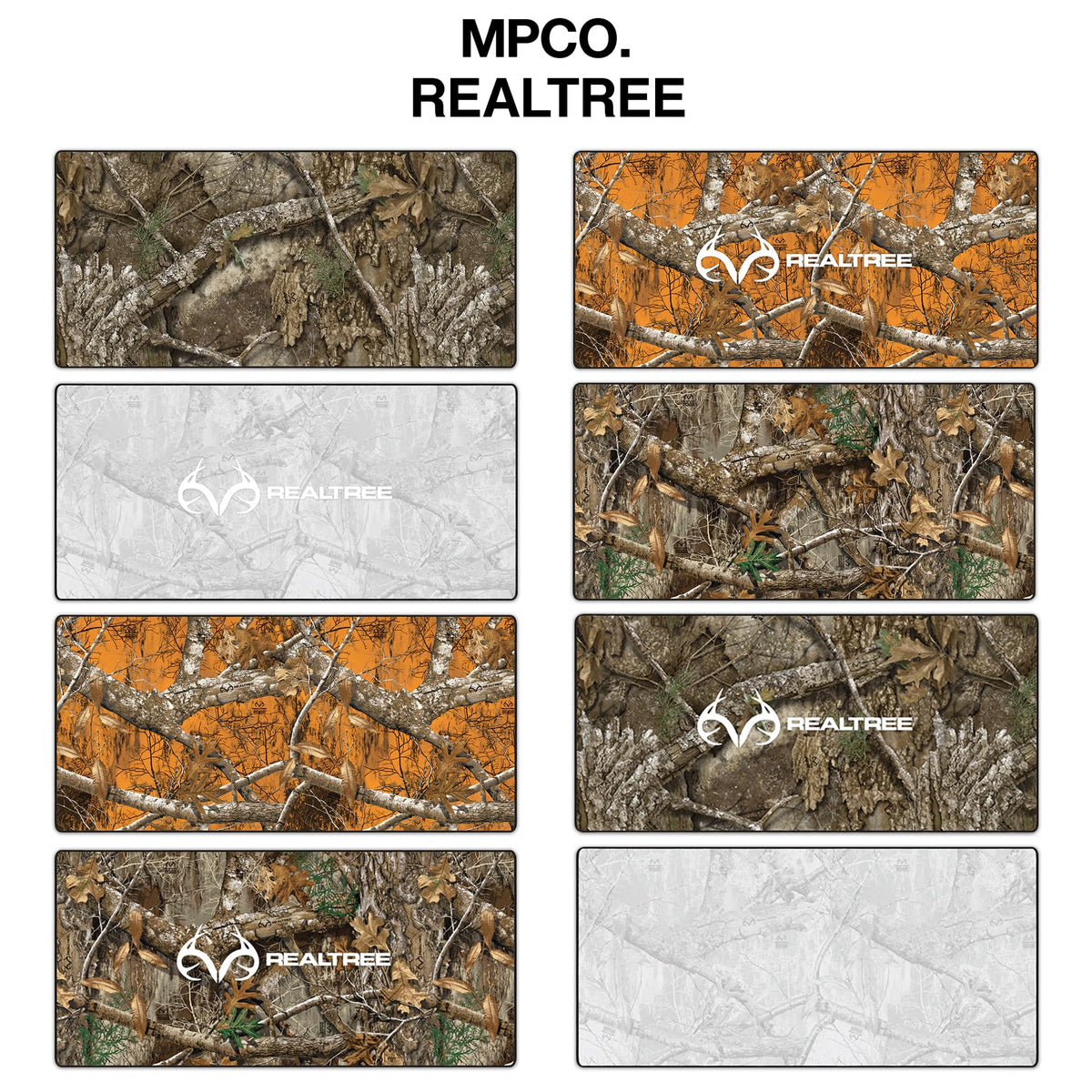 MPCO. Real Tree Large Gaming Desk Pad - 36" x 17" Aeroglyde Fabric Edge Orange – Without Logo Desk Mats - Non-Slip, Washable, Smooth Glide for Precision Gaming & Work