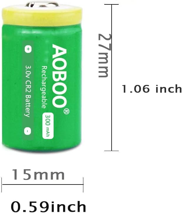 AOBOO CR2 2PCS CR-2W CR2 3v (Battery-ABO-S1) Li-Ion Battery Rechargeable Battery Camera Battery Rechargeable Charger